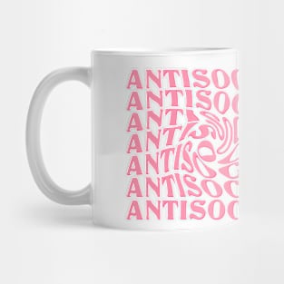 antisocial swirl in pastel pink Mug